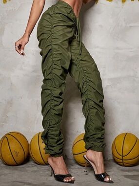 SHEIN SXY V Waist Drawstring Stacked Joggers